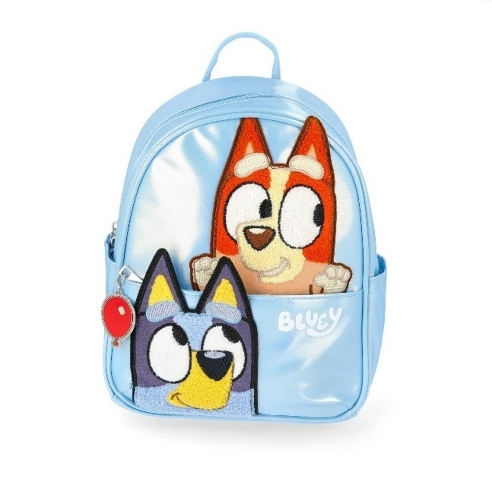 Bluey Peeking 10.5 Inch Mini Backpack‎ Blue Bingo Embroidered Bag NWT